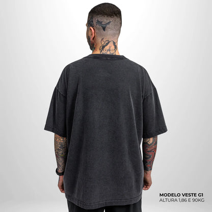 Kit com 3 Camisetas Oversized Heavy WNC Cinza