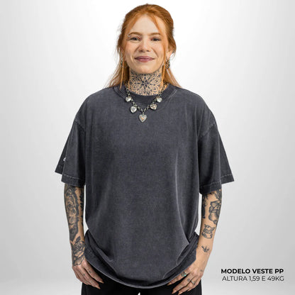 Kit com 3 Camisetas Oversized Heavy WNC Cinza