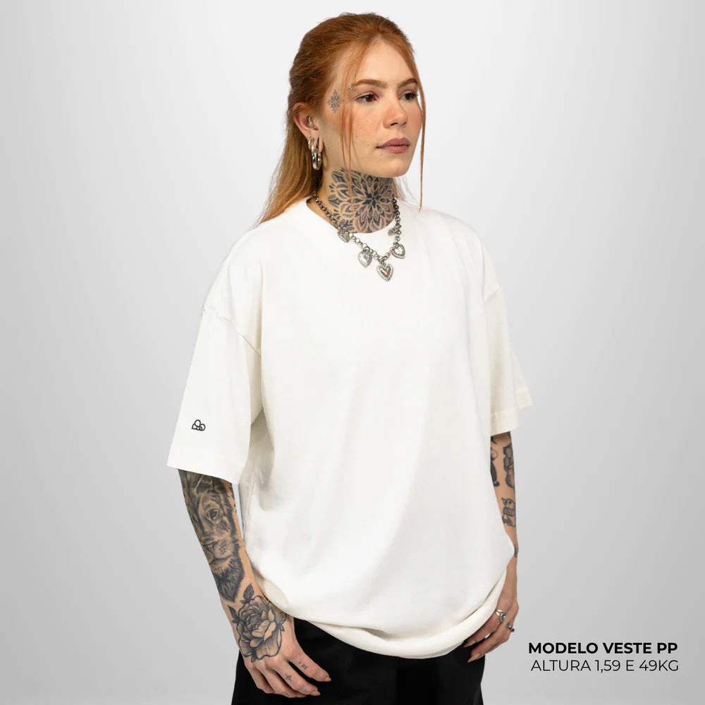 Kit com 3 Camisetas Oversized Heavy WNC Off White