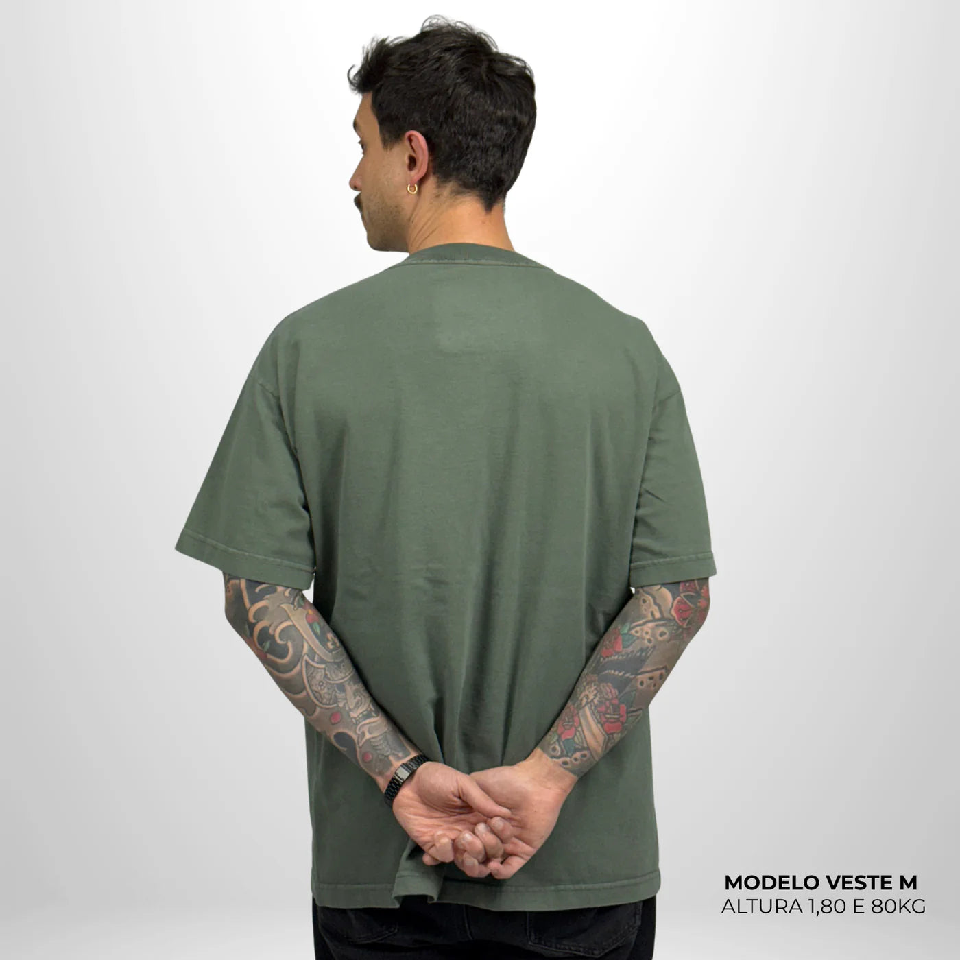 Kit com 3 Camisetas Oversized Heavy WNC Preta| Off White | Verde Envelhecido