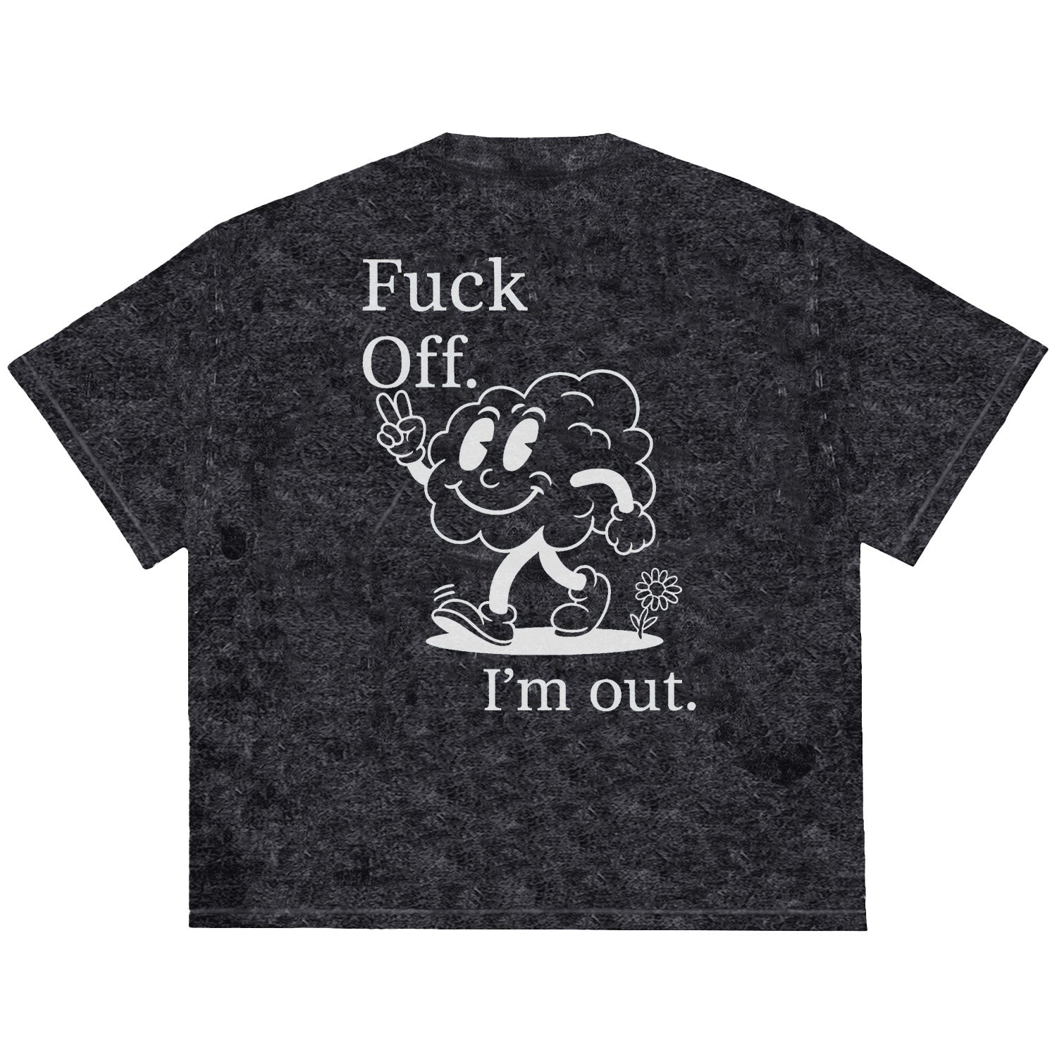 Camiseta Oversized I'm Out Preto Estonado