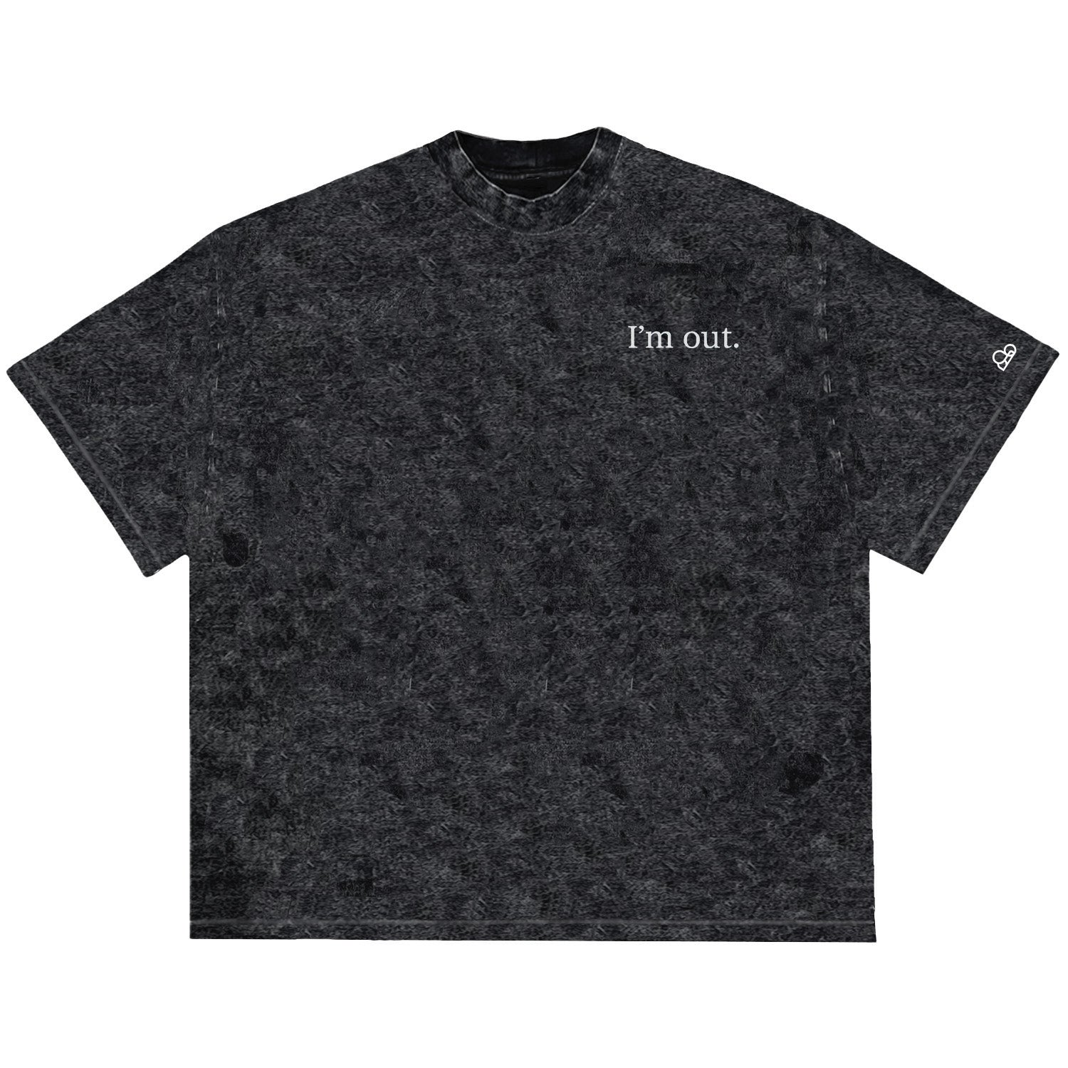 Camiseta Oversized I'm Out Preto Estonado
