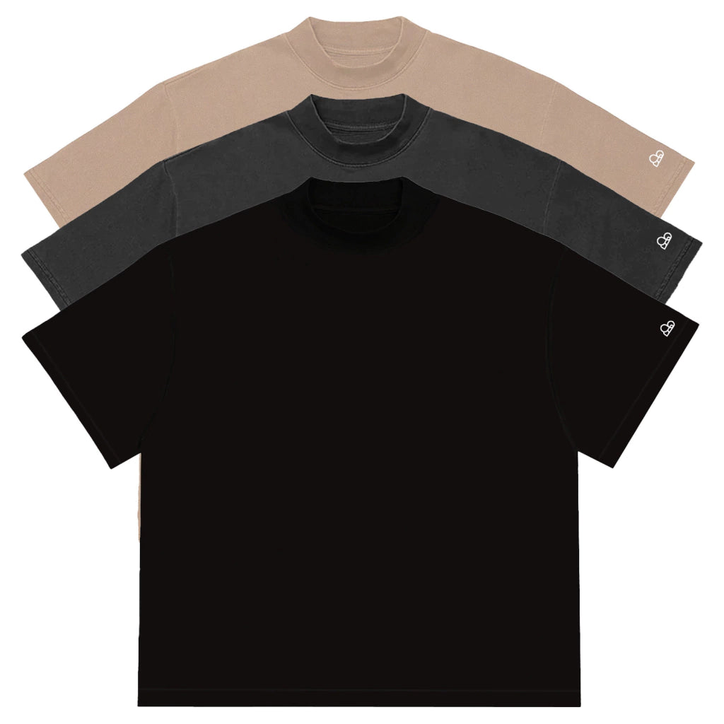 Kit com 3 Camisetas Oversized Lisa Encolhimento Zero