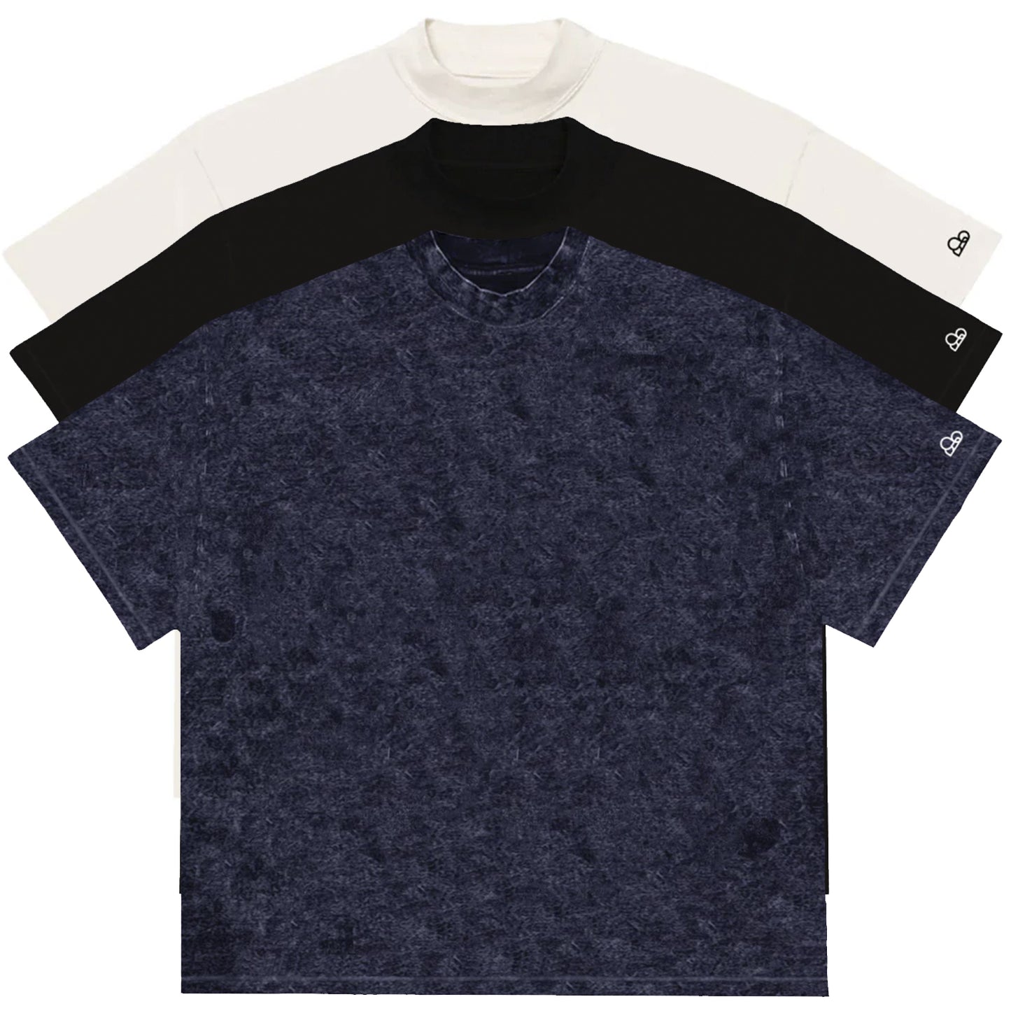 Kit com 3 Camisetas Oversized Lisa Encolhimento Zero