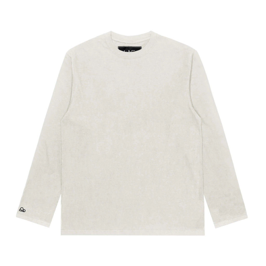 Camiseta Manga Longa Oversized Lisa Off White