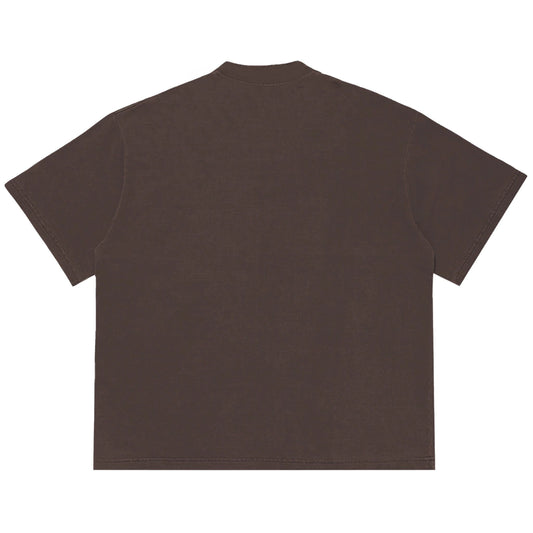 Camiseta Oversized Simple Marrom