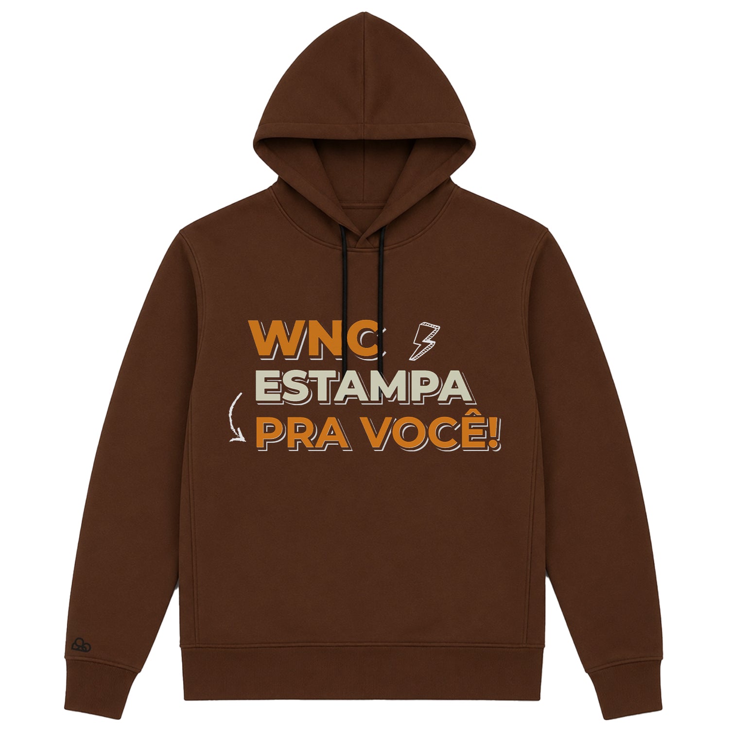 Moletom Canguru com Capuz Personalizado Marrom