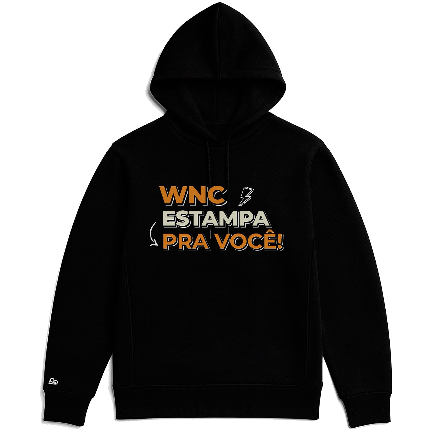 Moletom Comfort Canguru com Capuz Preto Personalizado