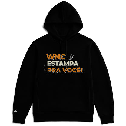 Moletom Comfort Canguru com Capuz Preto Personalizado