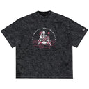 Camiseta Oversized No Regrets Only Memories Preto Estonado