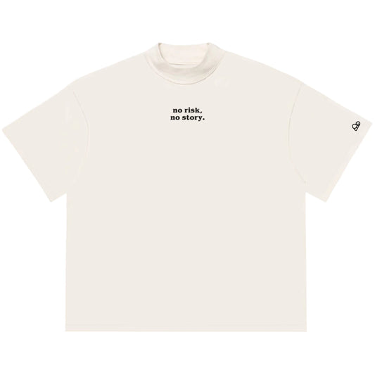 Camiseta Oversized No Risk No Story Off White