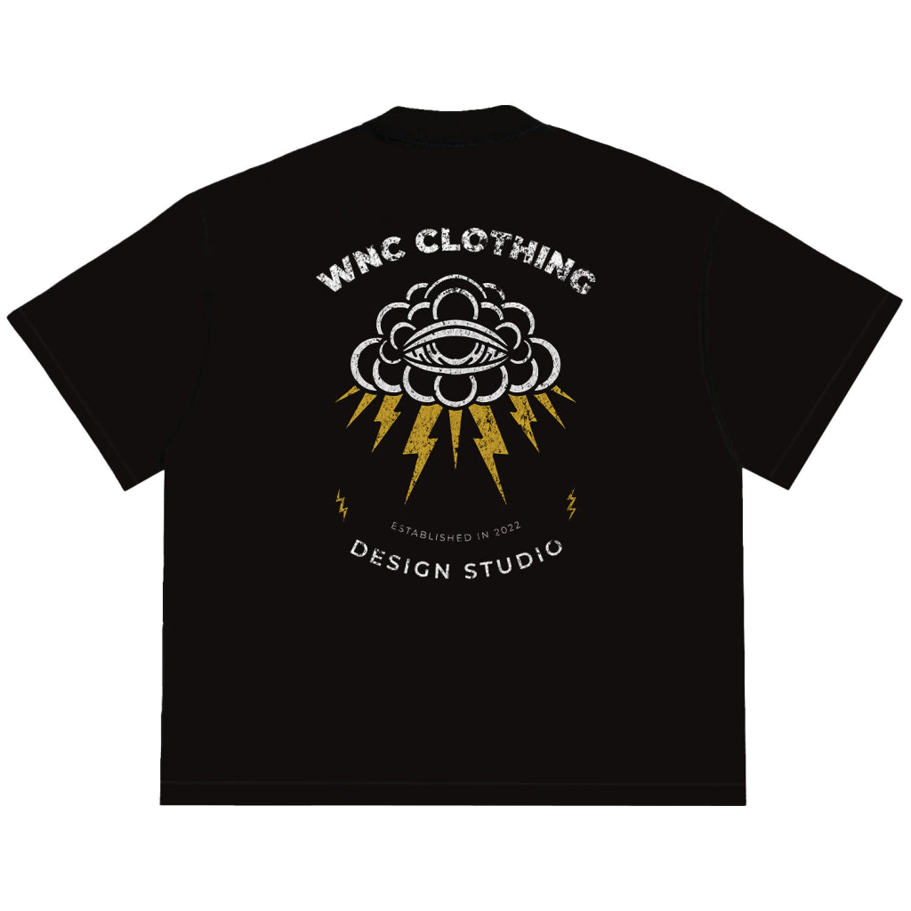Camiseta Oversized Thunder Cloud Preto