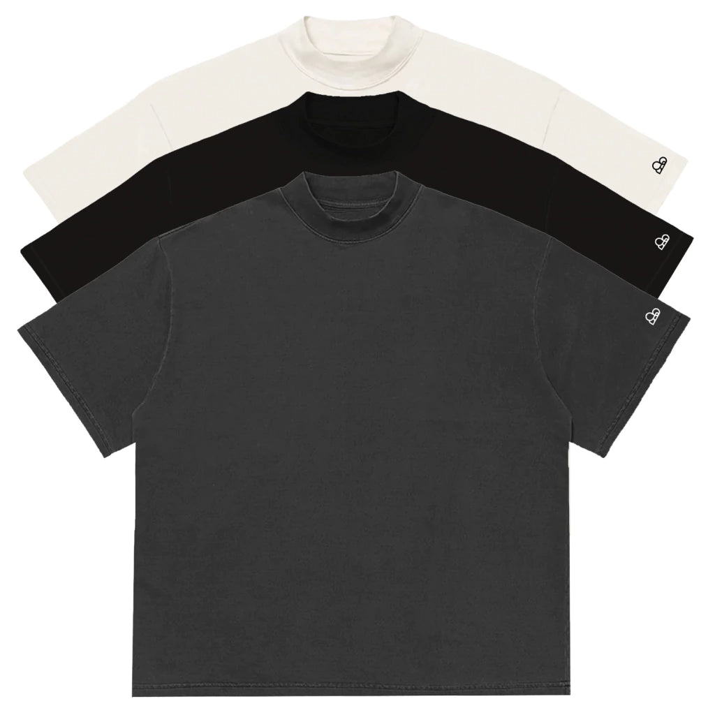 Kit com 3 Camisetas Oversized Lisa Encolhimento Zero