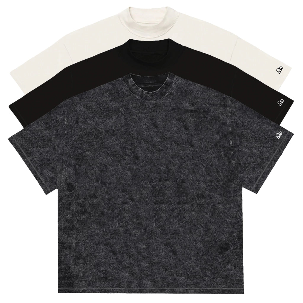 Kit com 3 Camisetas Oversized Lisa Encolhimento Zero