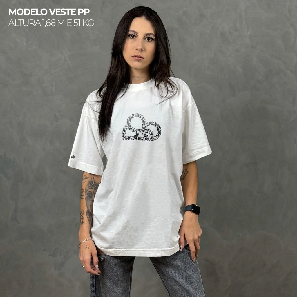 Camiseta Oversized Psychedelic Simbol Off White