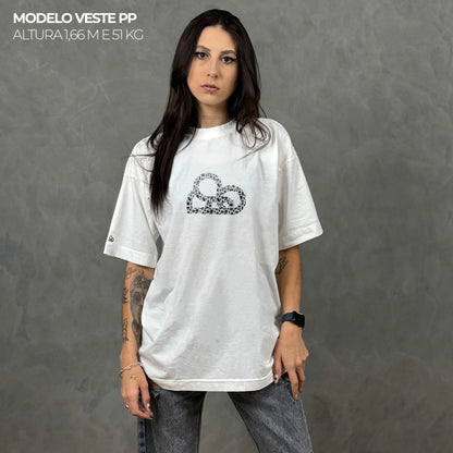 Camiseta Oversized Psychedelic Simbol Off White
