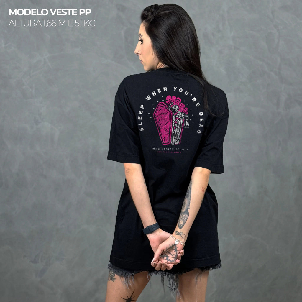 Camiseta Oversized Sleep When Preto