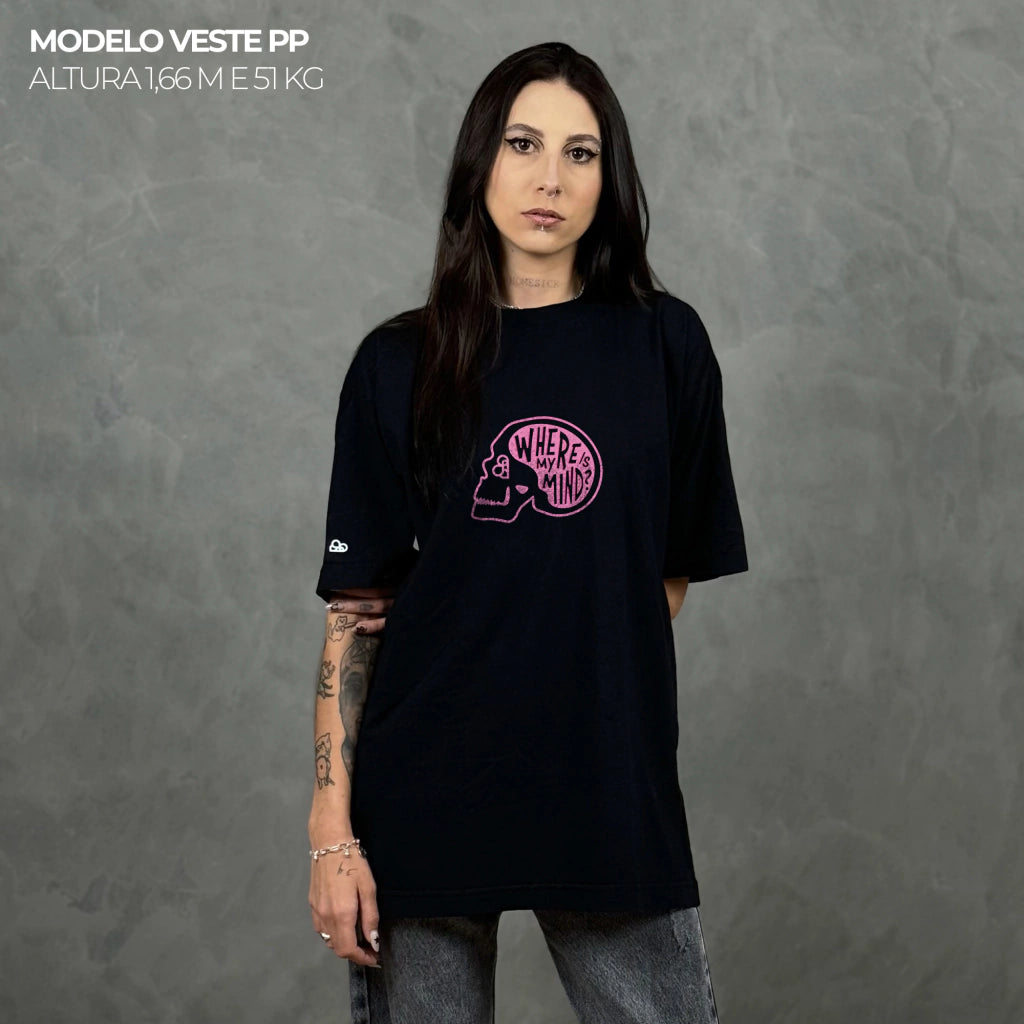 Camiseta Oversized Where is my Mind Preto