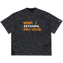 Camiseta Oversized Personalizada Preto Estonado