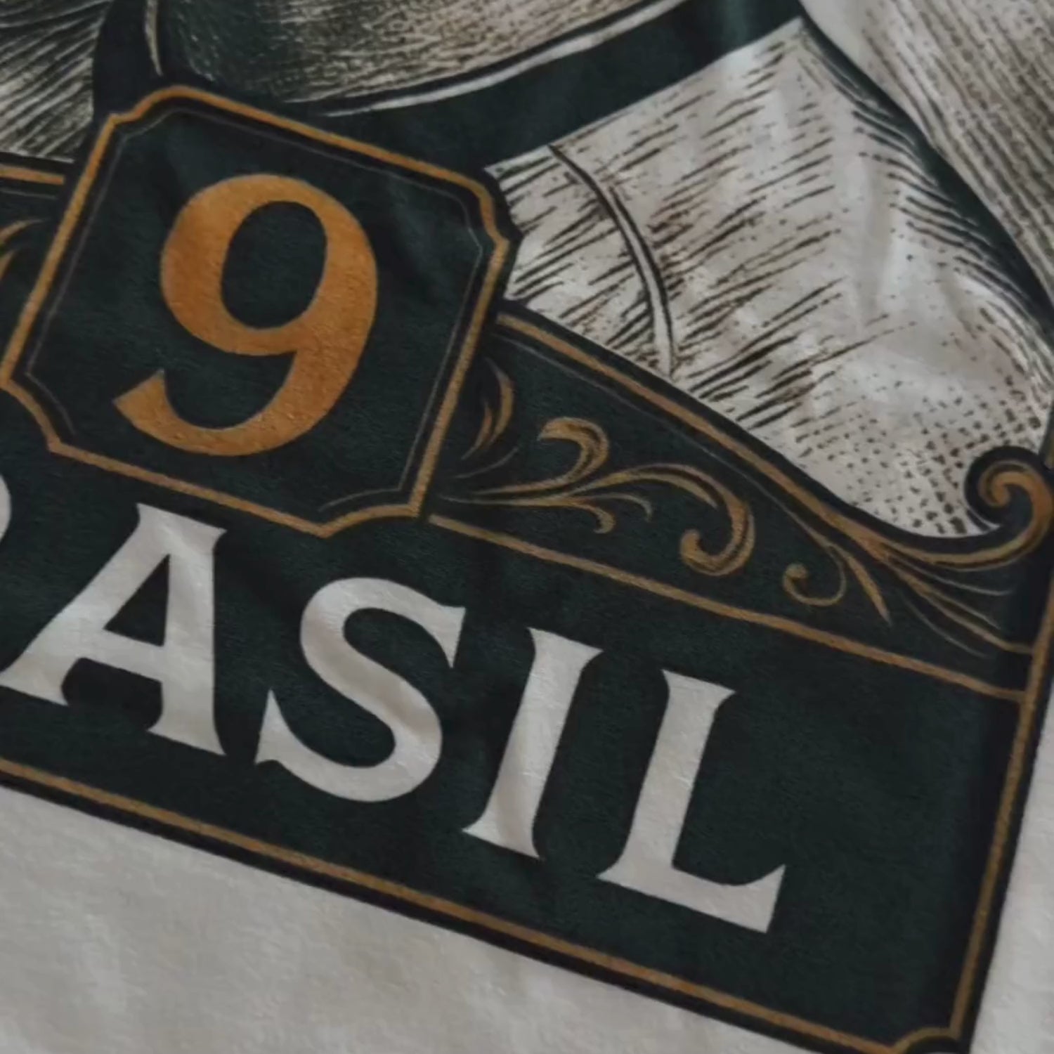 Carregar vídeo: Camiseta Oversized Ronaldo 9 Brasil Off White