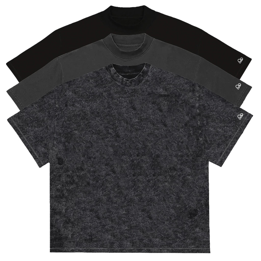 Kit com 3 Camisetas Oversized Lisa Encolhimento Zero
