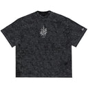 Camiseta Oversized Rose Knife Preto Estonado