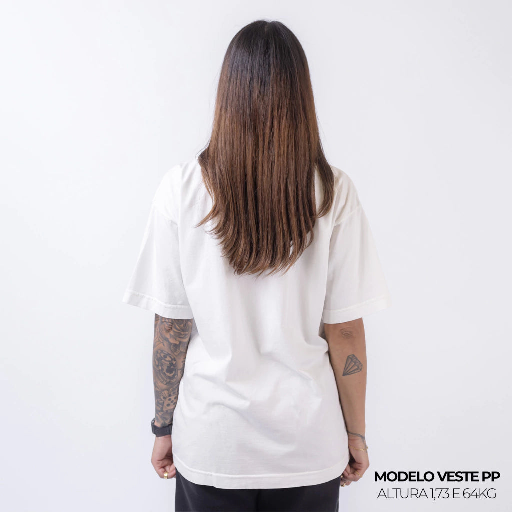 Camiseta Oversized Lisa Off White Zero Encolhimento