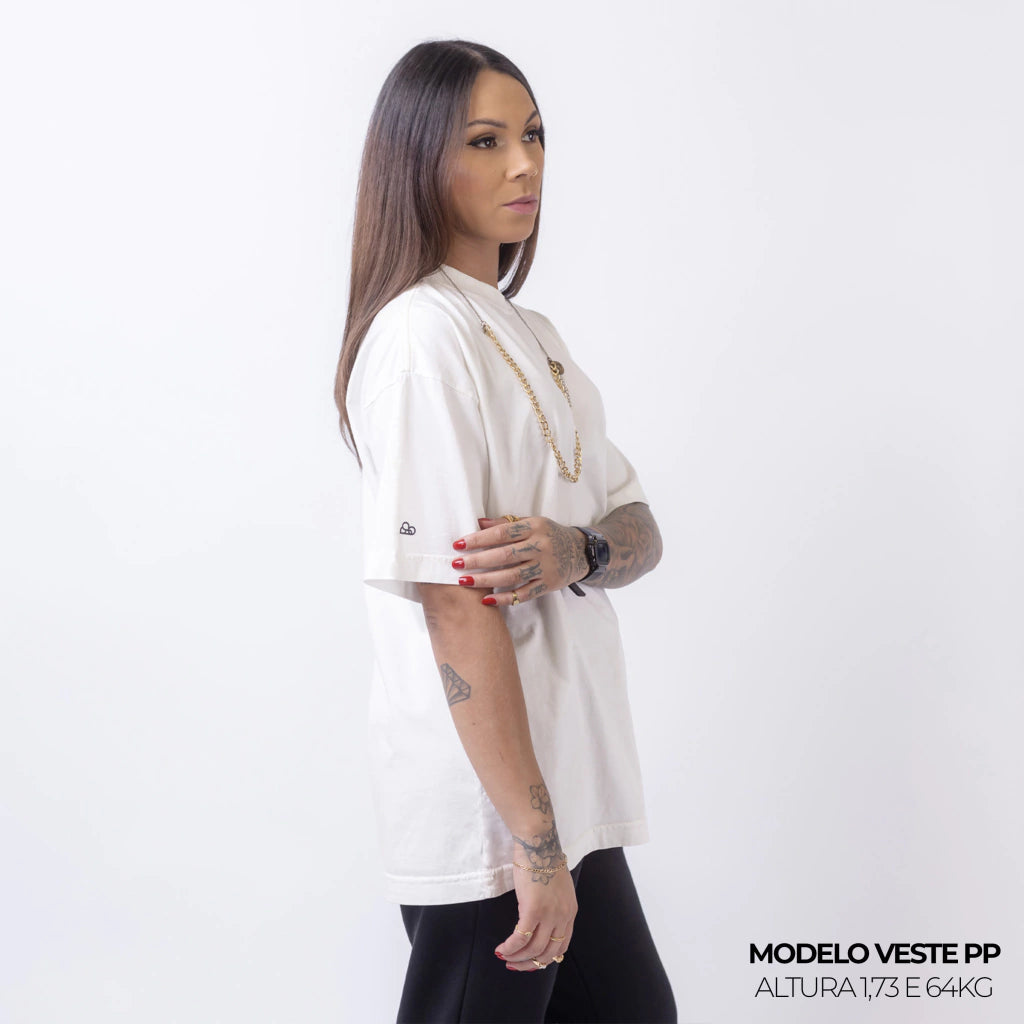 Camiseta Oversized Lisa Off White Zero Encolhimento