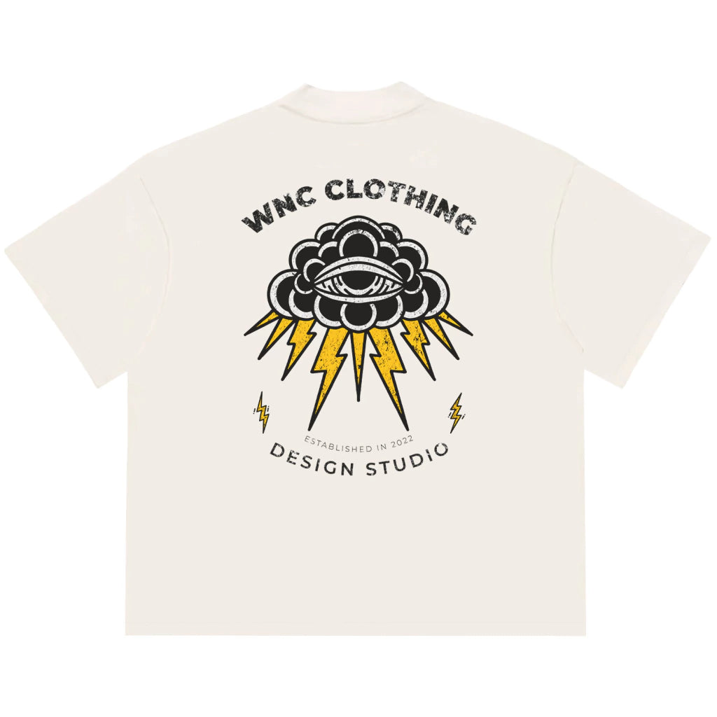 Camiseta Oversized Thunder Cloud Off White
