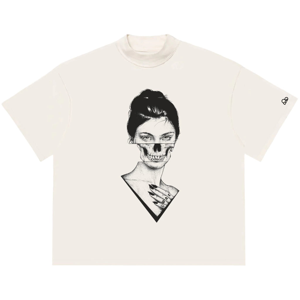 Camiseta Oversized WNC Girl Off White